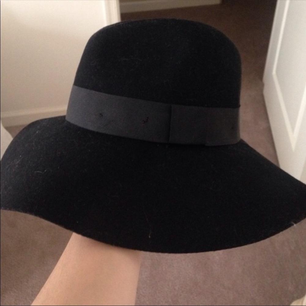 Black Wool Panama Hat